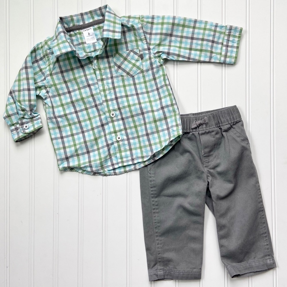 •Carter’s• button shirt/pant set